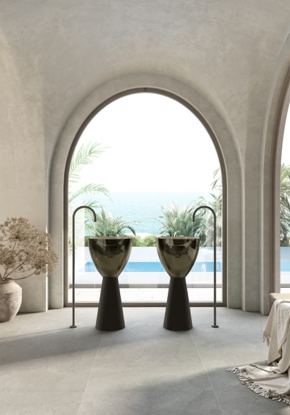 Раковина  круглая Abber Kristall AT2703Black-Vesuvian искусственный камень полиэфирная смола цвет черный-оливковый