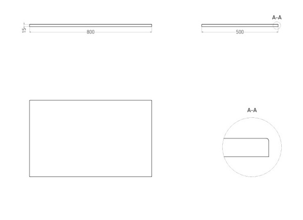 Столешница для ванной Salini Costa 200121M 80 см искусственный камень, цвет белый матовый