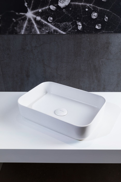 Раковина накладная прямоугольная Allen Brau Fantasy 4.11021.21 керамика цвет белый матовый