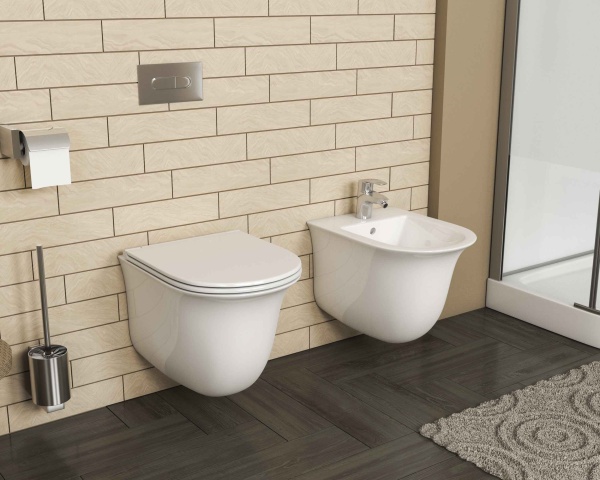 Биде подвесное Grossman Санфаянс GR-B4412M фаянс, цвет белый матовый