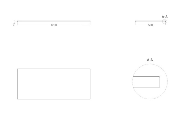 Столешница для ванной Salini Costa 200123M 120 см искусственный камень, цвет белый матовый