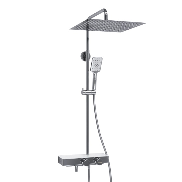 Душевая система со смесителем Wasserkraft  A113.119.126.CH Thermo монтаж настенная с термостатом хром