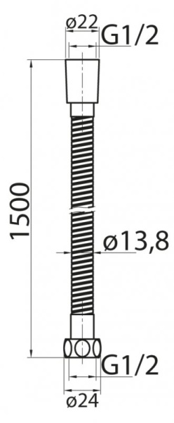 Шланг Cezares Czr CZR-U-FMDC-150-01 хром 