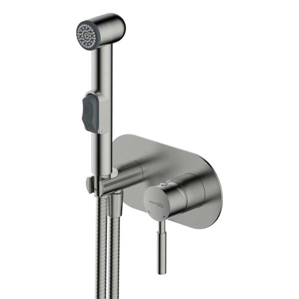 Гигиенический душ Wasserkraft Wern 4238 встраиваемый в стену никель