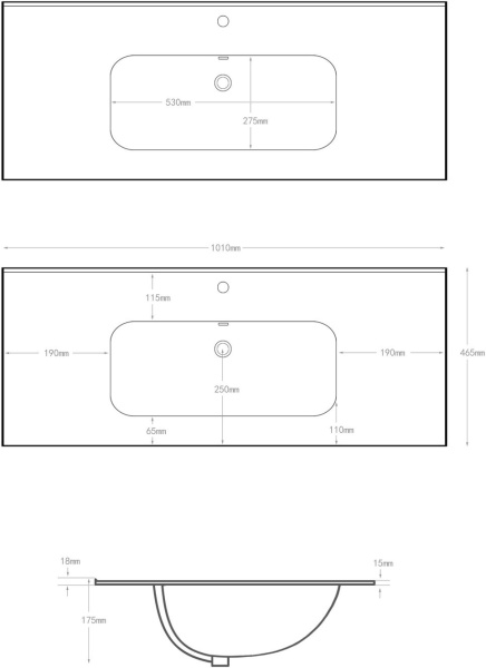 Раковина мебельная прямоугольная Aquanet Flat 00254365 керамика цвет белый