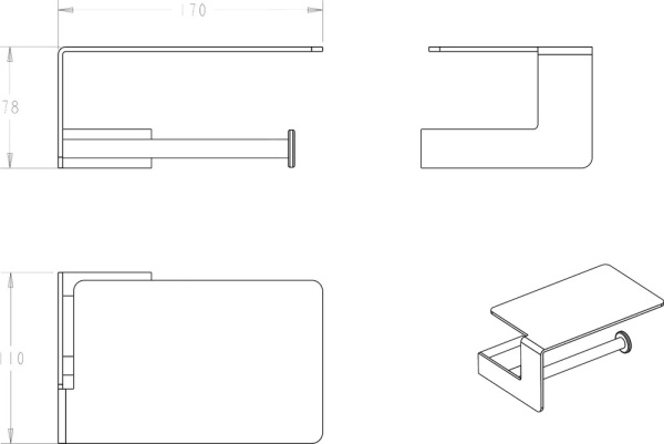 Держатель для туалетной бумаги Boheme Q 10941-G-B 