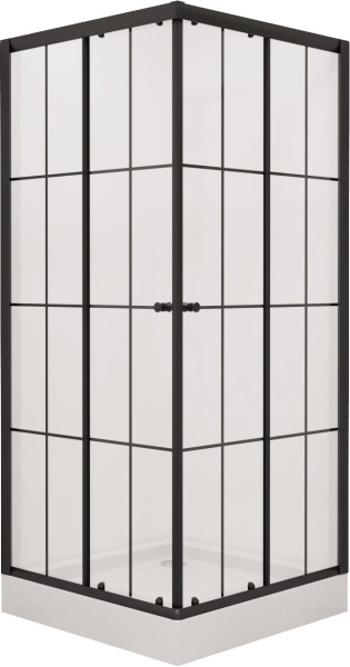 Душевой угол Niagara Nova NG-0100-14 квадратная  100x100 стекла прозрачные, профиль черный