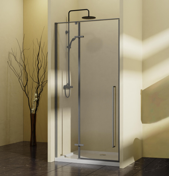 Душевая дверь Vincea Slim-N VDPH-5SN900CLGM 90 см стекла прозрачные, профиль вороненая сталь