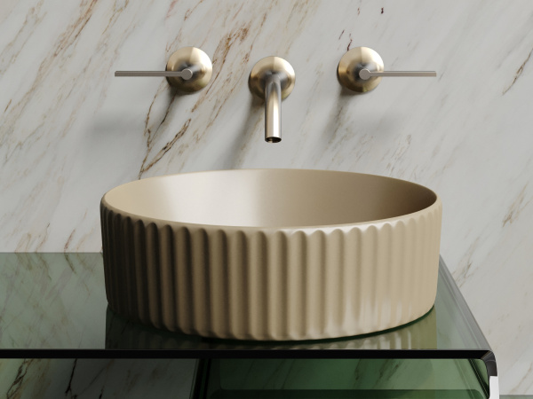 Раковина накладная круглая Ceramica Nova Element CN6057MC фарфор цвет бежевый матовый