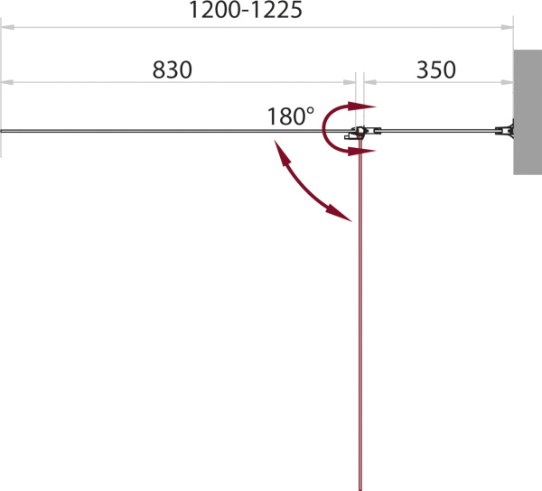 Шторка для ванны распашная  BelBagno Sela SELA-V-11-120/140-C-Cr 120 см, стекла прозрачные, профиль хром