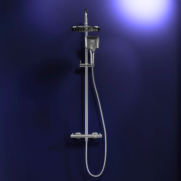 Душевая система со смесителем Damixa Option DX218092000 монтаж настенная с термостатом хром