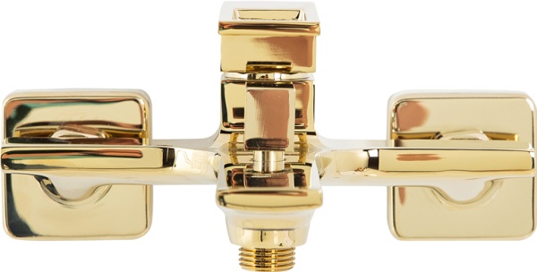 Смеситель для ванны или душа BelBagno Luce LUC-VAS-ORO настенный 
без термостата золото