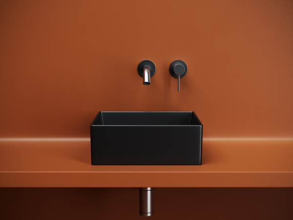 Раковина накладная квадратная  Ceramica Nova Element CN6068MB фарфор цвет черный матовый