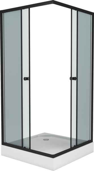 Душевой угол Niagara Eco NG-009-14QT 90x90 стекла тонированные, профиль черный