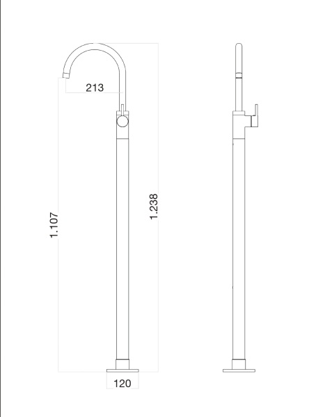 Смеситель для раковины Webert Rimini RI832101560 черный