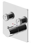 Смеситель для душа на 2 выхода Plumberia Selection PSBOX PSB2902CR встраиваемый в стену 
с термостатом хром