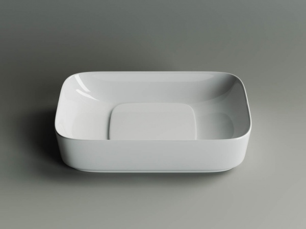 Раковина накладная прямоугольная Ceramica Nova Element CN5021 фарфор цвет белый