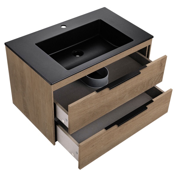 Тумба  подвесная Vincea Chiara 2D VMC-2C2800NO 80 см  2 ящика цвет N.Oak 