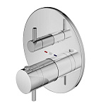 Смеситель для душа на 2 выхода Plumberia Selection PSBOX PSB1802CR встраиваемый в стену 
с термостатом хром