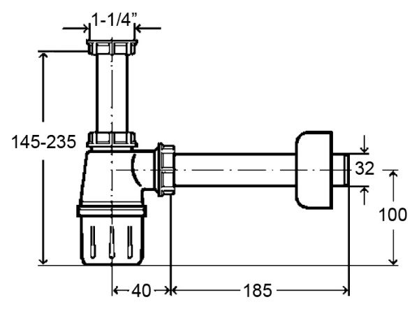 Сифон для раковины Viega 108694 пластик белый