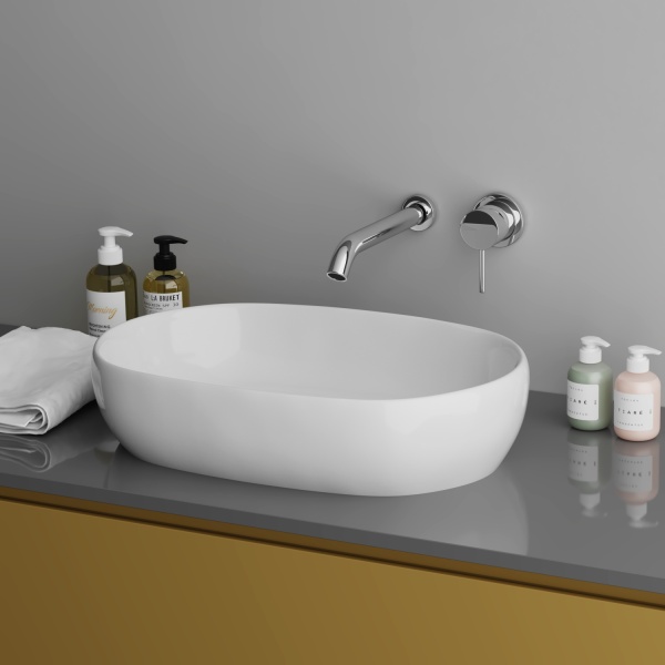 Раковина  овальная Grossman  GR-3015 фаянс цвет белый