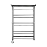 Полотенцесушитель электрический Lemark Pramen П10 50x80 LM33810E L хром Полотенцесушитель электрический Lemark Pramen П10 50x80 LM33810E L хром