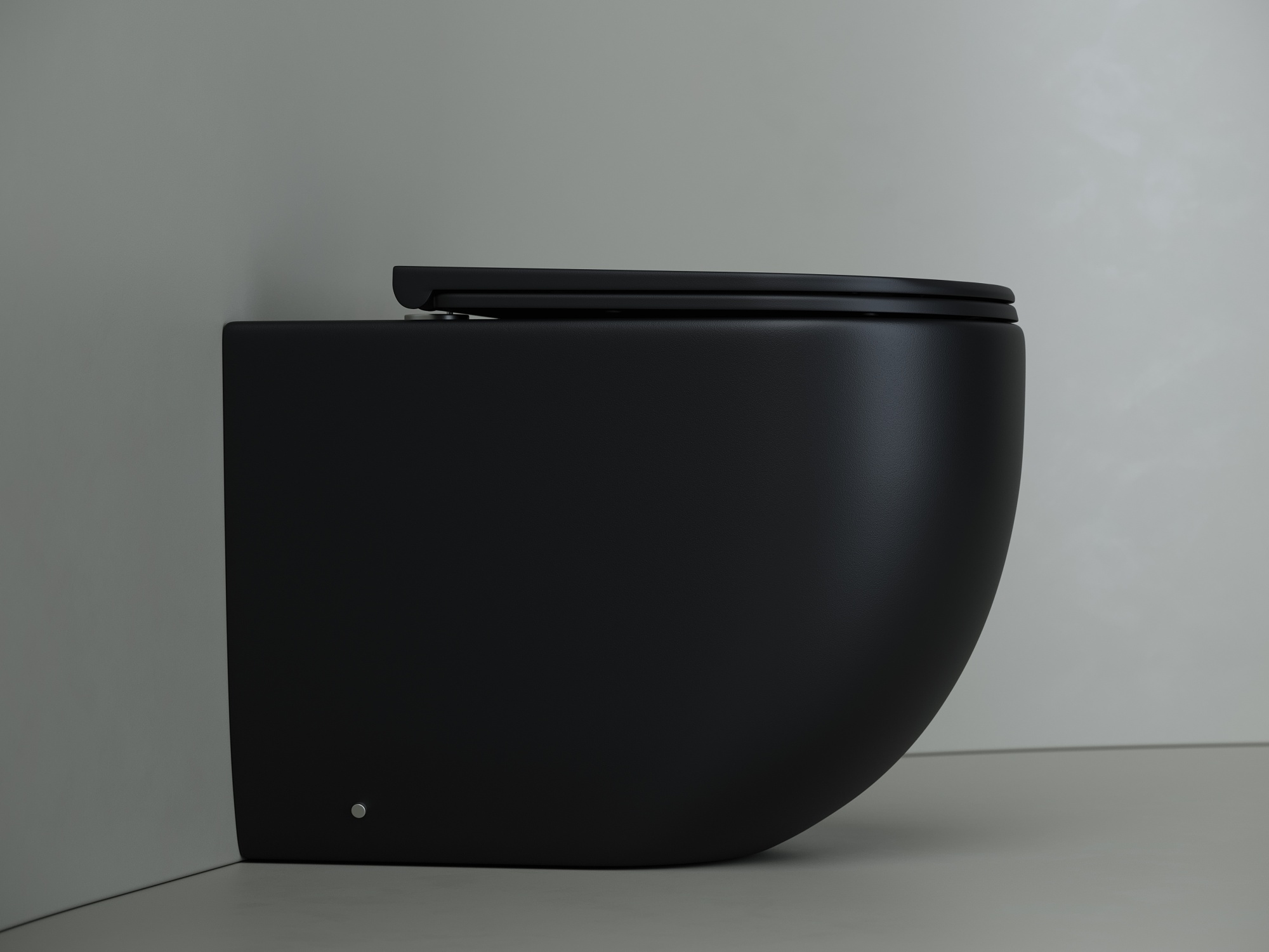 Унитаз приставной Ceramica Nova Metropol CN4004MB Rimless фарфор черный матовый