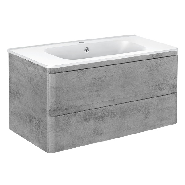 Тумба  подвесная Vincea Vico VMC-2V100BT 100 см  2 ящика цвет Beton 