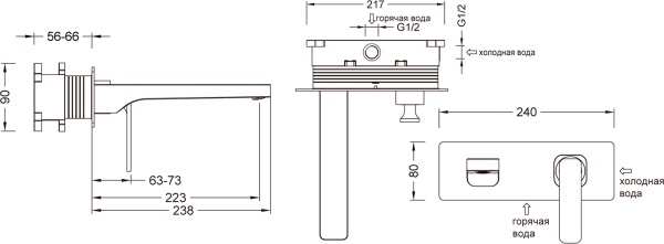Смеситель для раковины Timo Torne 4371/17SM матовое золото