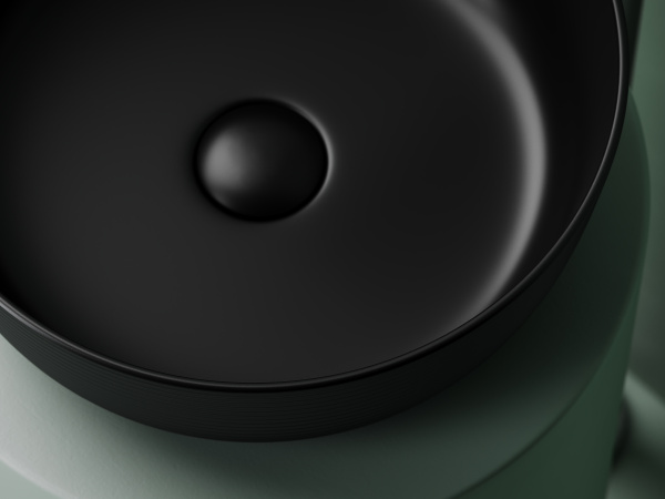 Раковина накладная круглая Ceramica Nova Element CN6073MB фарфор цвет черный матовый