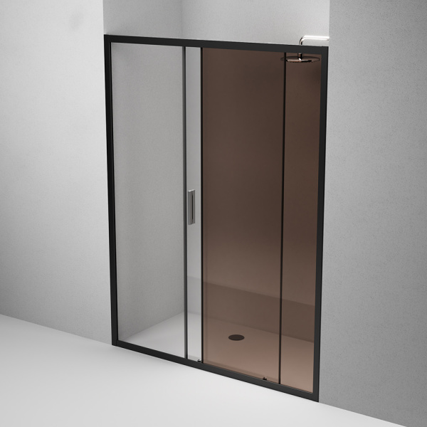 Душевая дверь Am.Pm Gem W90G-150-1-195BBr 150 см стекла тонированные прозрачные, профиль черный