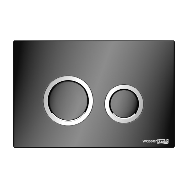Кнопка смыва Wasserkraft Aller PB01 черный-хром пластик