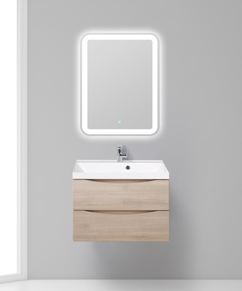 Тумба под раковину подвесная BelBagno Marino MARINO-700-2C-SO-RG-P 70 см  2 ящика цвет Rovere Grigio 