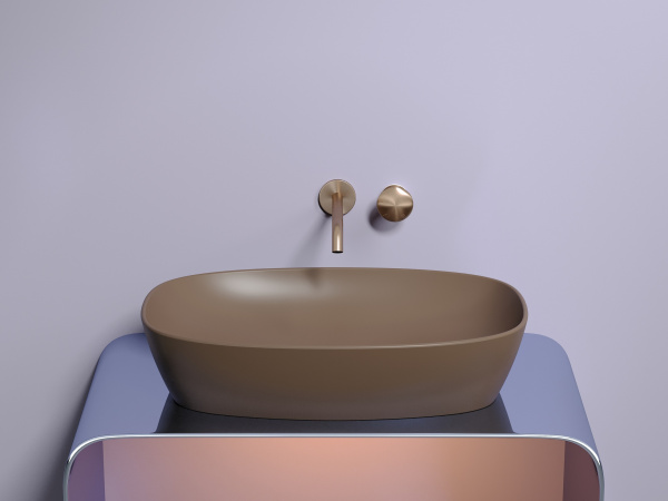 Раковина накладная овальная Ceramica Nova Element CN6049MDB фарфор цвет коричневый матовый