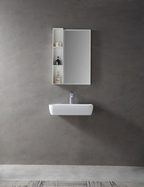 Раковина  прямоугольная Abber STEIN AS2654 искусственный камень цвет белый матовый