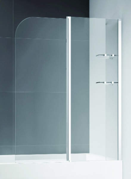 Шторка для ванны распашная  Cezares Eco ECO-O-V-12-120/140-P-Cr-R 120 см, стекла рифленые, профиль хром