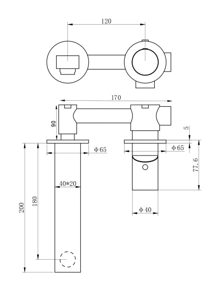 Смеситель для раковины Wonzon &amp; Woghand  WW-105-BS брашированный никель