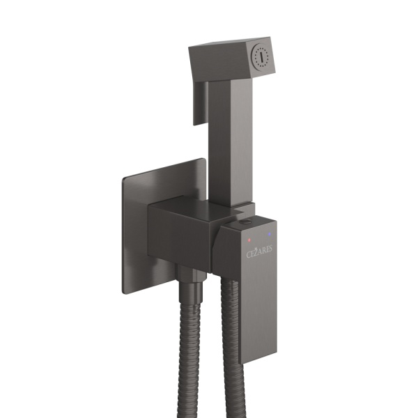 Гигиенический душ Cezares Slider SLIDER-DIF-GM встраиваемый в стену оружейная сталь