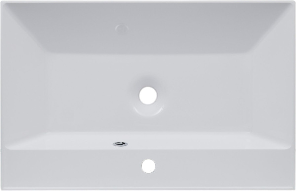 Раковина мебельная прямоугольная Aquanet Орлеан 00179394 литьевой мрамор цвет белый