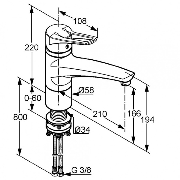 Смеситель для кухни Kludi MX 399340562 без подключения к фильтру хром