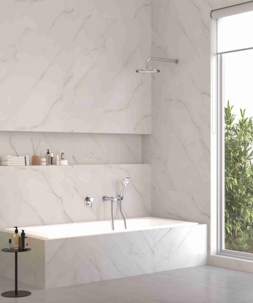 Душевая система со смесителем Kludi Bozz 386310576 монтаж встраиваемая в стену без термостата хром