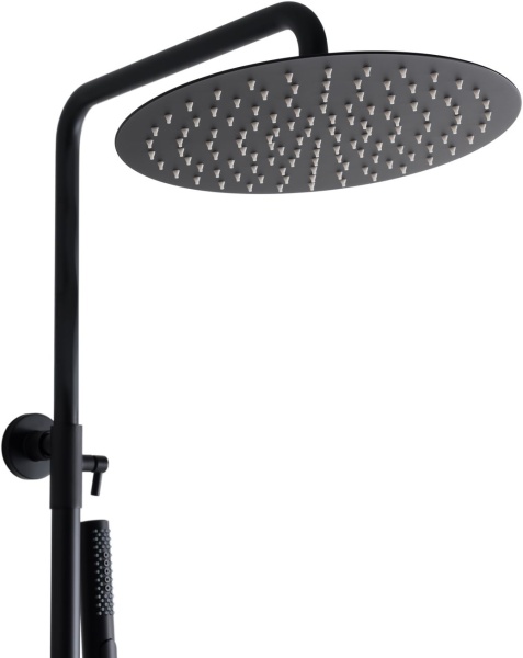 Душевая система со смесителем Allen Brau Fantasy 5.11001-31 монтаж настенная с термостатом черный матовый