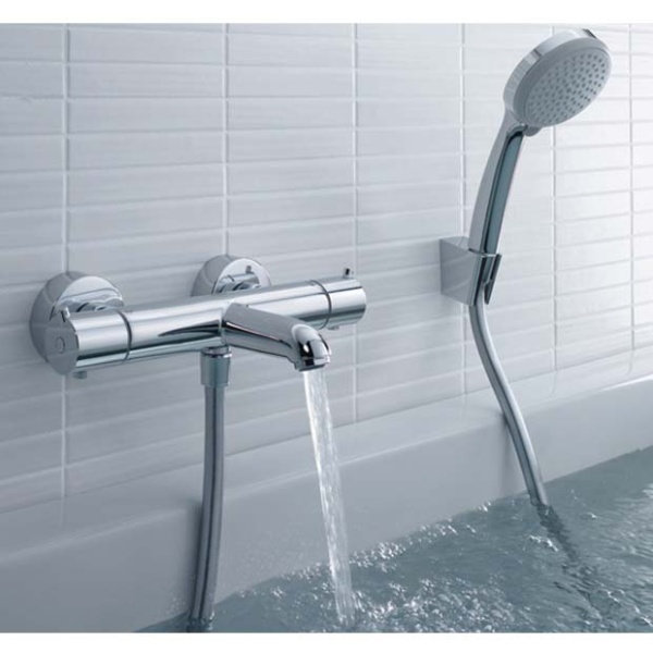 Смеситель для ванны или душа Hansgrohe Ecostat 13201000 настенный 
с термостатом хром