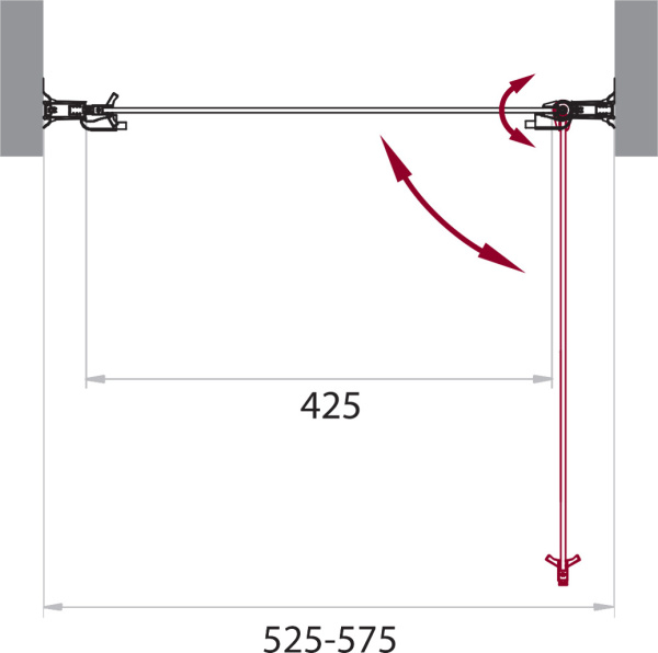Душевая дверь BelBagno Sela SELA-B-1-55-P-Cr 55 см стекла рифленые, профиль хром
