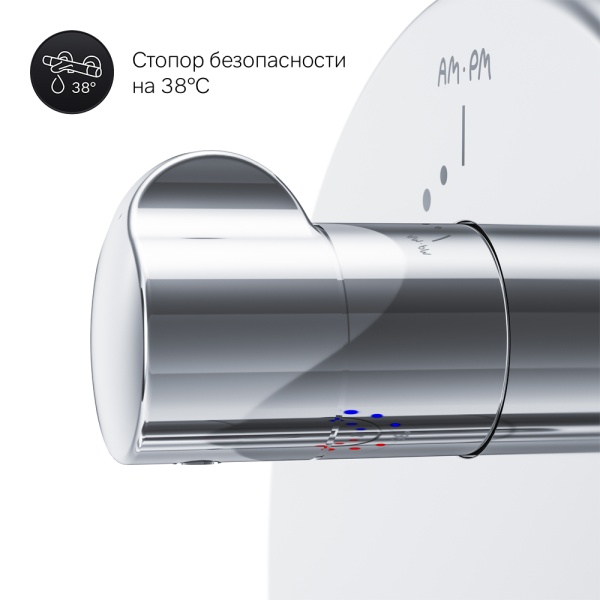 Смеситель для душа на 2 выхода Am.Pm Like F8075600 встраиваемый в стену 
с термостатом хром