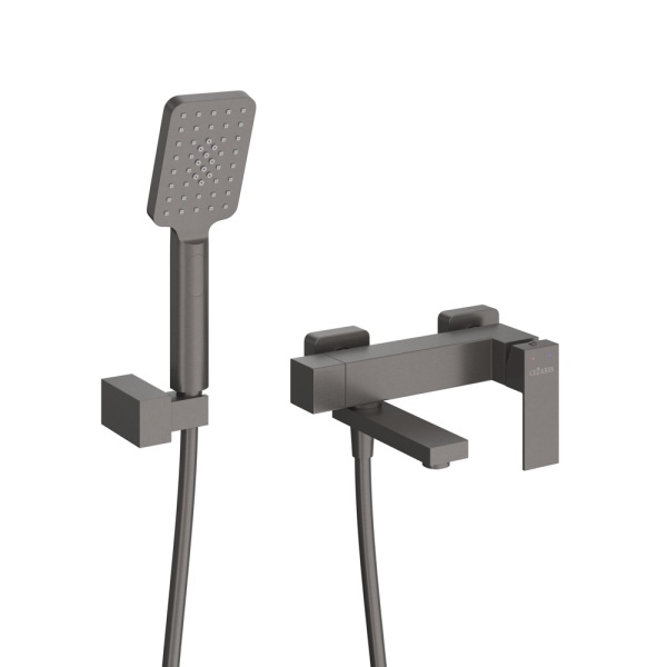 Смеситель для ванны или душа Cezares Slider SLIDER-VD-GM настенный 
без термостата оружейная сталь
