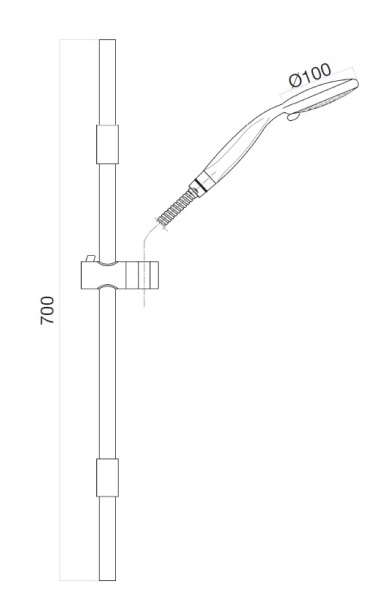 Душевой гарнитур Webert Shower Set AC0589560 черный 