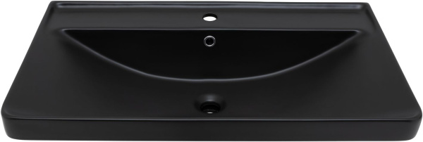 Раковина мебельная прямоугольная Aquanet Ирис 00329249 керамика цвет черный матовый