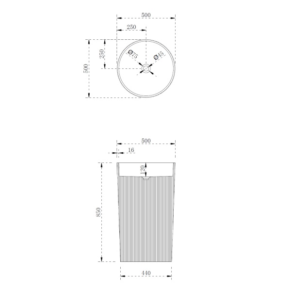 Раковина  круглая Abber STEIN AS2501Blau искусственный камень цвет голубой