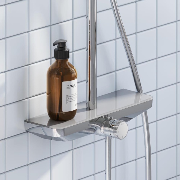 Душевая система со смесителем Damixa Merkur 940730000 монтаж настенная без термостата хром